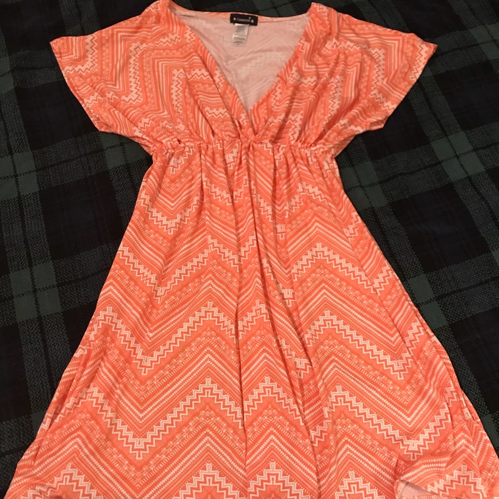 Coral/peach dress